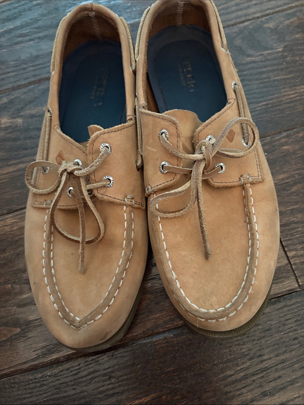 Sperry Men’s Tan Suede Moc Toe Boat Shoes 6.5